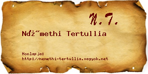 Némethi Tertullia névjegykártya